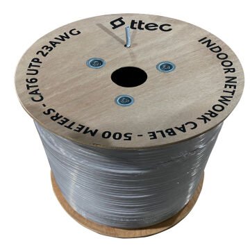 TTEC KBL-CAT6-23CCA/IN500G 500MT U/UTP CAT6 NETWORK PVC KABLO GRI CCA 0.55MM