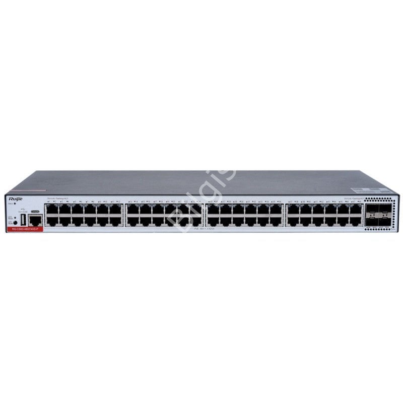 RUIJIE RG-CS83-48GT4XS-P 48 PORT 10/100/1000 48 PORT POE 4-PORT 1G/10G SFP+ 405W LAYER 3 YÖNETİLEBİLİR RACK MOUNT SWITCH