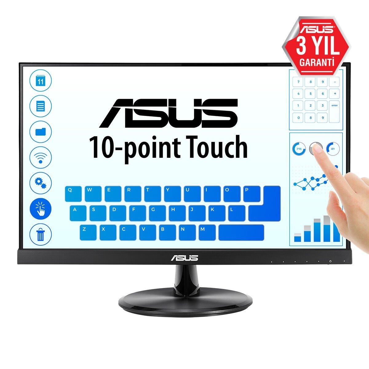 ASUS VT229H 21.5'' 5MS 1920x1080 VGA/HDMI VESA MM DOKUNMATİK LED MONITOR