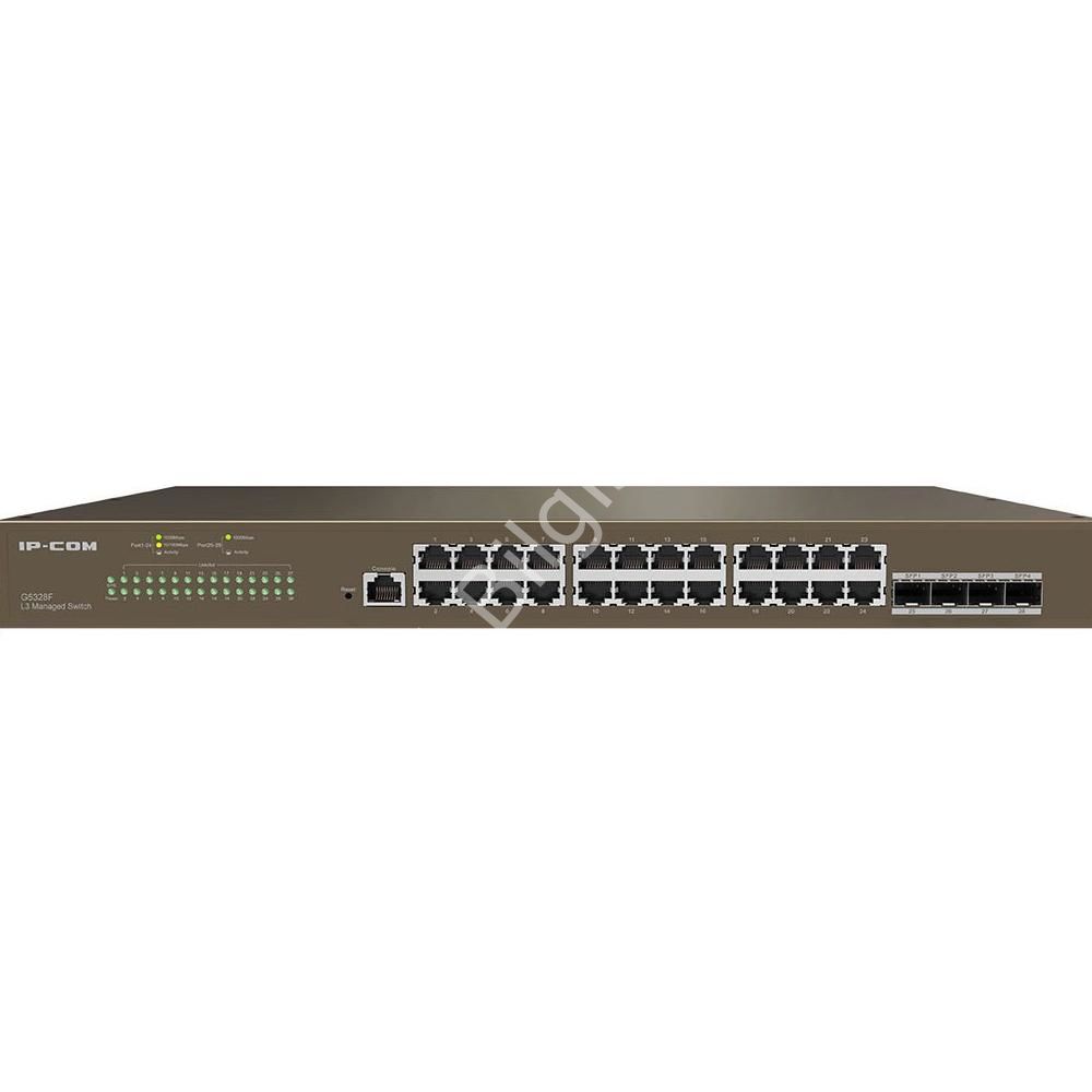 IP-COM IP-G5328F 24 PORT 10/100/1000 4 X SFP L3 YÖNETİLEBİLİR RACK MOUNT SWITCH METAL KASA