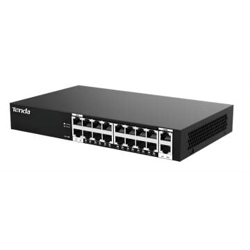 TENDA S218GPC-BH 18 PORT 10/100 16 PORT POE 2 PORT UPLINK 167W YONETILEMEZ DESKTOP SWITCH