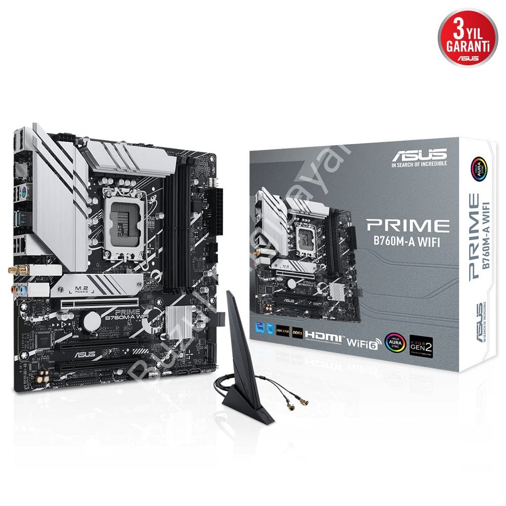 ASUS PRIME B760M-A WIFI 4xDDR5 HDMI/DP 2xM.2 1xGLAN 1700P ANAKART