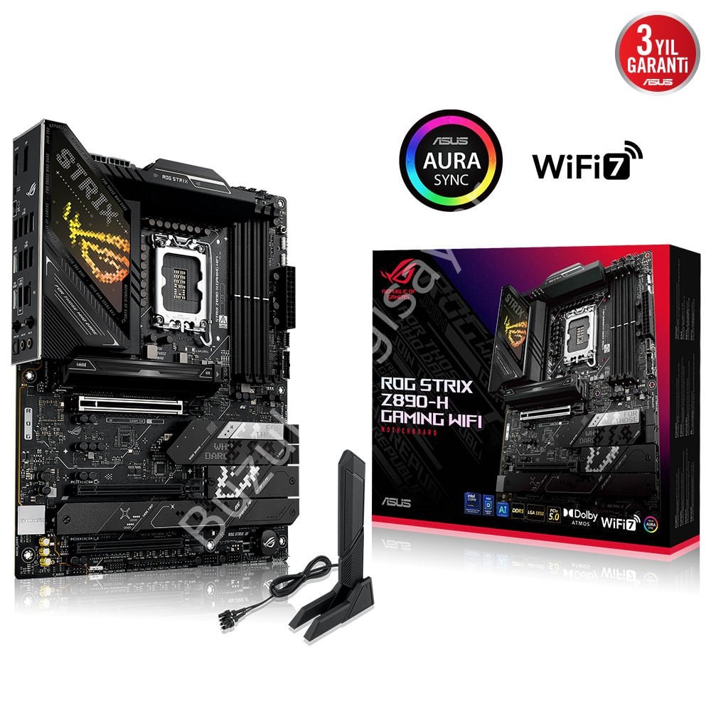 ASUS ROG STRIX Z890-H GAMING WIFI 4x DDR5 DP/HDMI 4x M.2 1x 2.5GLAN/WIFI7/BT USB4 1851P ANAKART