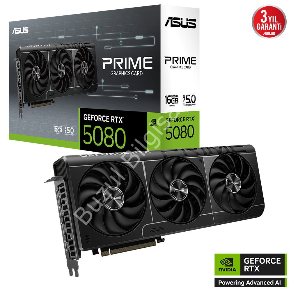 ASUS PRIME-RTX5080-16G RTX5080 16GB GDDR7 256Bit 3xDP/1xHDMI